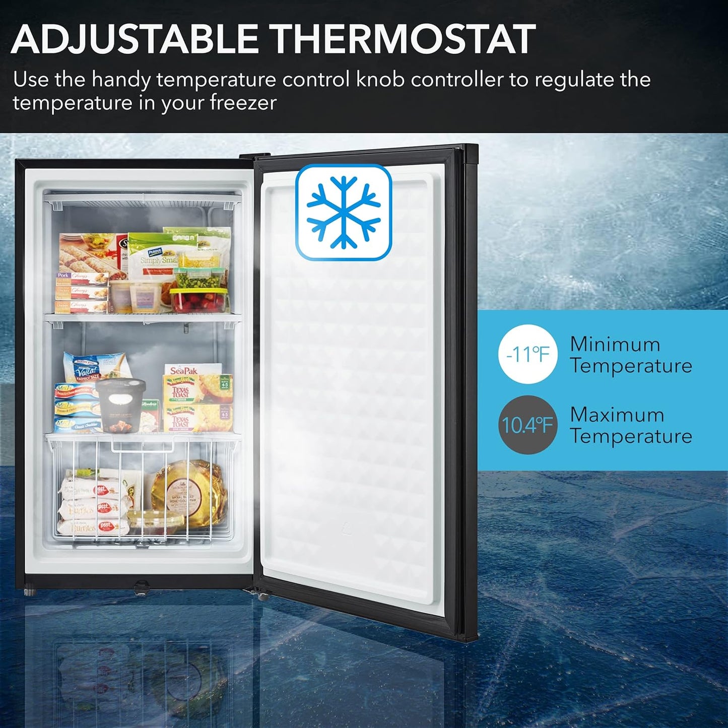 CUF-301SS Energy Star 3.0 Cubic Feet Upright Freezer, 3, Stainless Steel