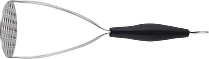 Heavy Duty Stainless Steel Potato Masher, Professional Integrated Masher Kitchen Tool & Food Masher/Potato Smasher with Silicone Handle, Perfect for Bean, Vegetable, Fruits, Avocado, Meat